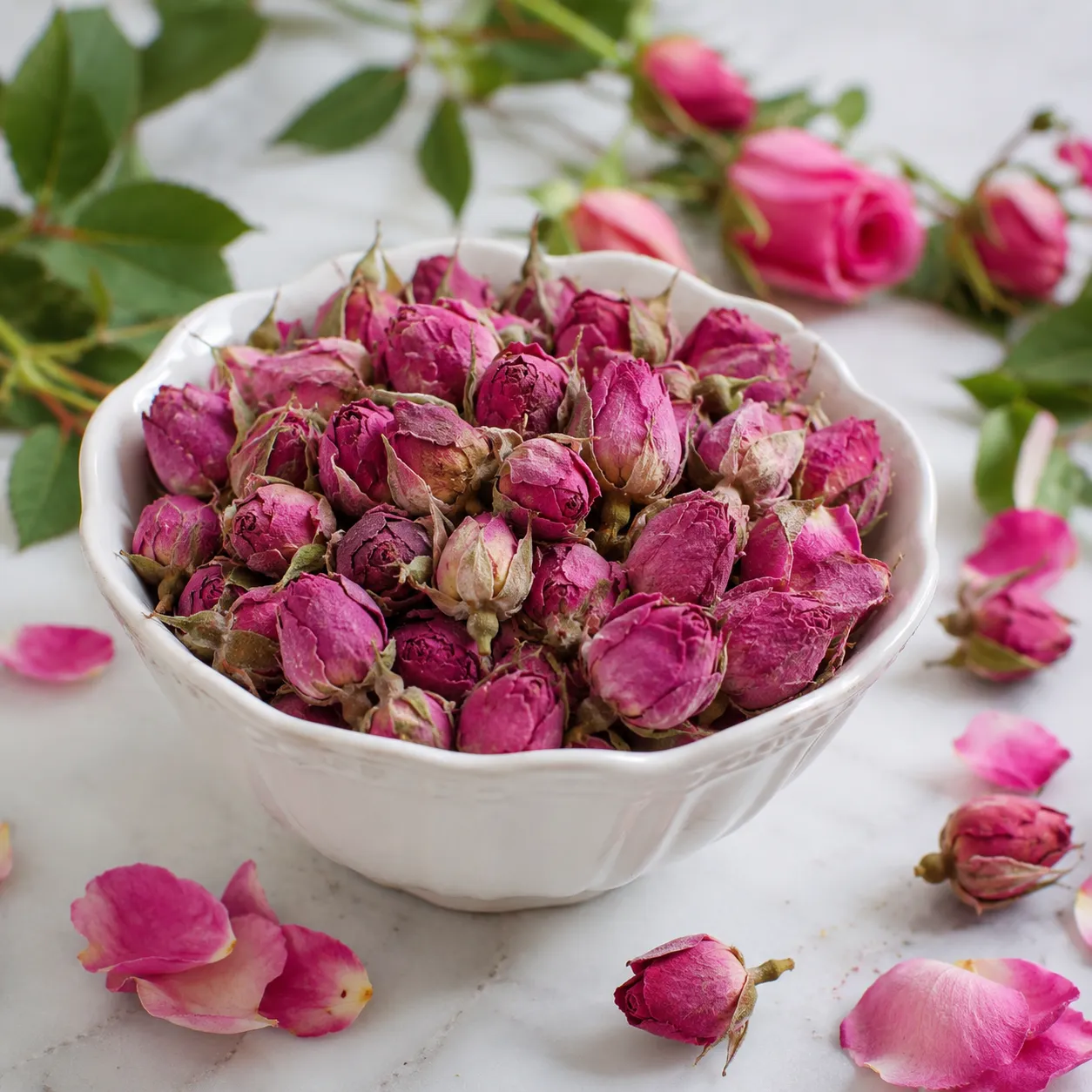 Damask Rose Bud Herbal Tea